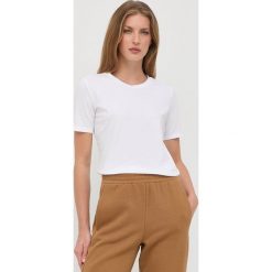 Max Mara Leisure t-shirt damski kolor biały. Białe t-shirty Max Mara Leisure, bez wzorów, z dzianiny, bez kołnierzyka, bez ramiączek. Za 379.99 zł.