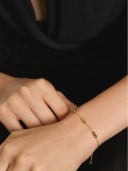 Michael Kors Bransoletka MKC173600710 Złoty. Żółte bransoletki Michael Kors, srebrne. Za 449.99 zł.