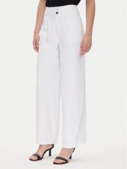 DKNY Spodnie materiałowe P41KTR48 Biały Loose Fit. Białe spodnie materiałowe DKNY, bez wzorów, z materiału. Za 209.99 zł.