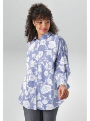 Aniston Bluzka w kolorze niebiesko-białym rozmiar: 44. Białe bluzki Aniston, bez wzorów, z bawełny, bez kołnierzyka, bez ramiączek. Za 91.34 zł.