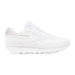 Buty Reebok Rewind Run 100201495 białe. Białe buty treningowe bez wzorów, z gumy, bez zapięcia. Za 358.94 zł.