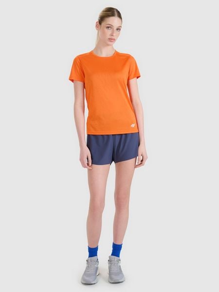 4F Spodenki do biegania szybkoschnące damskie - szare M. Szare szorty sportowe 4f, bez wzorów, z elastanu, z podwyższonym stanem, do biegania. W wyprzedaży za 89.99 zł.