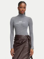 Elisabetta Franchi Golf MK-18B-66E2-V320 Szary Slim Fit. Szare swetry Elisabetta Franchi, bez wzorów, z wełny, bez ramiączek. Za 1,369.00 zł.