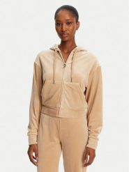 Juicy Couture Bluza Iccle JCWAS125308 Beżowy Loose Fit. Brązowe bluzy Juicy Couture, xs, bez wzorów, z syntetyku, bez kaptura. Za 299.99 zł.
