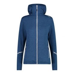 Polar z kapturem dla kobiet CMP. Białe bluzy z polaru CMP, bez wzorów, z polaru, trekkingowe. Za 382.50 zł.