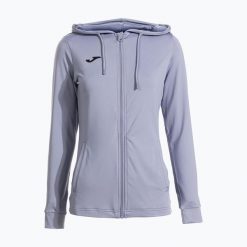 Bluza tenisowa damska Joma Sculpture II Zip-Up Hoodie W. Niebieskie bluzy z kapturem Joma, s, z aplikacjami, z elastanu, bez kaptura, na fitness i siłownię. Za 184.60 zł.