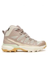 Salomon Trekkingi X Ultra 360 Edge Mid Gore-Tex L47816300 Beżowy. Brązowe buty trekkingowe Salomon, z gore-texu, bez zapięcia. Za 619.99 zł.