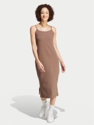 Adidas Sukienka codzienna ALL SZN IX3795 Brązowy Slim Fit. Brązowe sukienki adidas, na co dzień, l, bez wzorów, z bawełny, bez kołnierzyka, bez ramiączek, proste. Za 139.99 zł.