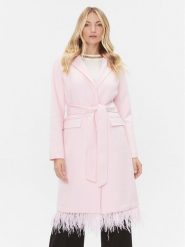 TWINSET Płaszcz wełniany 232TP2010 Różowy Regular Fit. Czerwone płaszcze Twinset, bez wzorów, z syntetyku, bez kaptura. Za 2,699.00 zł.