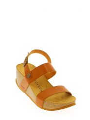 BACKSUN Skórzane sandały "Cali" w kolorze jasnobrązowym na koturnie rozmiar: 41. Brązowe sandały Backsun, bez wzorów, z otwartym noskiem, bez obcasa, na koturnie, bez zapięcia. Za 130.99 zł.