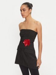 ROTATE Tunika Savannah 1130932470 Czarny Slim Fit. Czarne tuniki ROTATE, bez wzorów, z wiskozy, bez kołnierzyka, bez ramiączek. Za 519.99 zł.