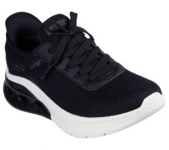 Buty sportowe damskie Skechers Bobs Arc Waves 2.0. Czarne buty treningowe Skechers, bez wzorów, z materiału, bez zapięcia. Za 390.00 zł.