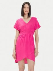 ONLY Sukienka codzienna 15317834 Różowy Tight Fit. Czerwone sukienki ONLY, na co dzień, xl, bez wzorów, z wiskozy, bez kołnierzyka, bez ramiączek, proste. Za 79.99 zł.