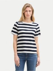 Tom Tailor Bluzka 1045964 Granatowy Regular Fit. Niebieskie bluzki Tom Tailor, xxl, bez wzorów, z bawełny, bez kołnierzyka, bez ramiączek. Za 69.99 zł.