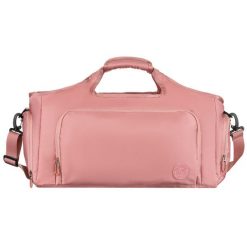 Sportowa torba podróżna z poliestru w różowym kolorze zamykana na suwak Peterson PTN 24480. Czerwone torby podróżne Peterson, bez wzorów. Za 149.99 zł.