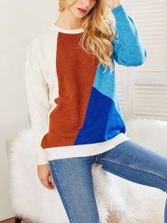 LA Angels Sweter w kolorze jasnobrązowo-niebiesko-kremowym rozmiar: L. Brązowe swetry LA Angels, l, bez wzorów, z wełny, bez ramiączek. Za 162.11 zł.