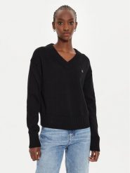 Calvin Klein Jeans Sweter Embro Badge J20J224632 Czarny Regular Fit. Czarne swetry Calvin Klein Jeans, s, bez wzorów, z bawełny, bez ramiączek. Za 269.99 zł.