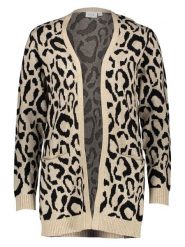 Vila Kardigan w kolorze beżowym rozmiar: M. Brązowe swetry Vila, m, bez wzorów, ze splotem, bez ramiączek. Za 150.37 zł.