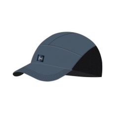 Czapka do biegania z daszkiem unisex Buff Pack Speed Cap Solid Steel ochrona UV. Niebieskie czapki z daszkiem Buff, bez wzorów, sportowe. W wyprzedaży za 104.93 zł.