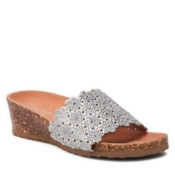 Klapki Clara Barson. Szare klapki Clara Barson, bez wzorów, bez obcasa, bez zapięcia. Za 69.99 zł.