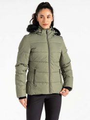 Dare 2b Kurtka narciarska "Glamorize V" w kolorze khaki rozmiar: 46. Brązowe kurtki narciarskie Dare 2b, m, bez wzorów, bez kaptura, narciarskie. Za 316.99 zł.
