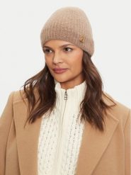 Tommy Hilfiger Czapka AW0AW16624 Beżowy. Brązowe czapki zimowe Tommy Hilfiger, bez wzorów, z materiału. Za 279.99 zł.