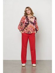 &Co Woman Spodnie "Patrice" w kolorze czerwonym rozmiar: XXL. Czerwone spodnie materiałowe &Co Woman, bez wzorów, z materiału, z podwyższonym stanem. Za 156.61 zł.