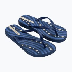 Japonki damskie Ipanema Classica Happy XVIII. Niebieskie japonki Ipanema, bez wzorów, z materiału, klasyczne. Za 62.99 zł.