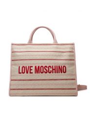 LOVE MOSCHINO Torebka JC4239PP0MKO110A Różowy. Czerwone shopper bag Love Moschino, bez wzorów, z materiału, bez dodatków. Za 579.99 zł.
