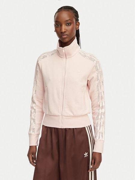 Adidas Bluza Firebird Lace KC6450 Różowy Slim Fit. Czerwone bluzy adidas, l, bez wzorów, z bawełny, bez kaptura. Za 348.99 zł.