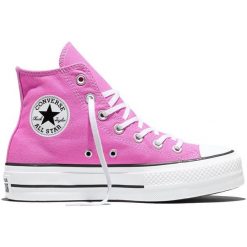 Buty sportowe Converse Chuck Taylor All Star Lift. Czerwone buty treningowe Converse, bez wzorów, z materiału, bez zapięcia. Za 490.00 zł.