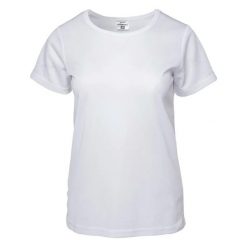 T-shirt Damski Z Krótkim Rękawem Sportowy Dillion. Białe t-shirty sportowe MARTES ESSENTIALS, xl, bez wzorów, z materiału, bez ramiączek, na fitness i siłownię. Za 33.99 zł.