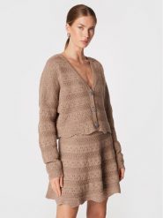 Ba&sh Kardigan Harold 1H22HARO Beżowy Relaxed Fit. Brązowe swetry Ba&sh, s, bez wzorów, z wiskozy, bez ramiączek. Za 699.99 zł.