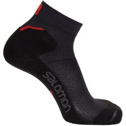 Skarpety sportowe do biegania Salomon Speedcross Ankle 2PAK. Czarne skarpetki Salomon, bez wzorów. Za 29.90 zł.