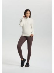 LUHTA Bluza polarowa "Kivisalmi" w kolorze kremowym rozmiar: S. Brązowe bluzy bez kaptura Luhta, s, bez wzorów, z polaru, bez kaptura. Za 134.85 zł.