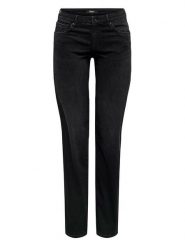 ONLY Dżinsy - Regular fit - w kolorze czarnym rozmiar: S/L30. Czarne jeansy ONLY, l, z aplikacjami, ze skóry, klasyczne, z podwyższonym stanem. Za 61.60 zł.