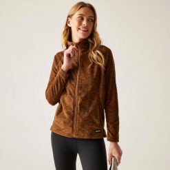 Polar damski rozsuwany Mayse. Brązowe bluzy z polaru Regatta, bez wzorów, z dzianiny, trekkingowe. Za 189.50 zł.