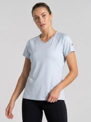 Rukka Koszulka funkcyjna "Magnula" w kolorze błękitnym rozmiar: 38. Niebieskie t-shirty sportowe Rukka, bez wzorów, z materiału, bez ramiączek, outdoorowe. Za 72.95 zł.