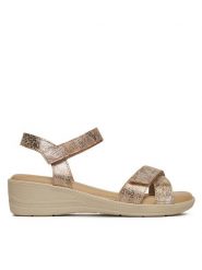 Go Soft Sandały WI23-ESTER-02 Beżowy. Brązowe sandały GO SOFT, bez wzorów, ze skóry, bez obcasa, na płaskiej podeszwie, bez zapięcia. Za 135.99 zł.