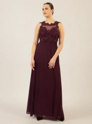 APART Sukienka w kolorze bordowym rozmiar: 44. Czerwone sukienki Apart, bez wzorów, z koronki, bez kołnierzyka, bez ramiączek, maxi. Za 215.71 zł.