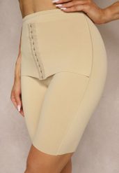 Beżowa Bielizna modelująca Majtki Typu Szorty High Waist Liradelle. Brązowa bielizna modelująca Renee, bez wzorów, z jeansu, z podwyższonym stanem. W wyprzedaży za 39.99 zł.