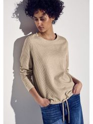 Street One Sweter w kolorze beżowym rozmiar: 42. Brązowe swetry Street One, bez wzorów, ze splotem, street, bez ramiączek. Za 141.19 zł.