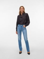 Vero Moda Koszula w kolorze antracytowym rozmiar: S. Czarne koszule Vero Moda, s, bez wzorów, z wiskozy, klasyczne, bez kołnierzyka, bez ramiączek. Za 130.99 zł.