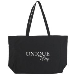 Torba shopper unique bag czarna. Czarne torby na laptopa Intesi, bez wzorów, z materiału. W wyprzedaży za 38.90 zł.