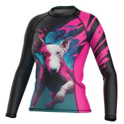 Koszulka Sportowa Rashguard damski MMA EXTREME HOBBY VIVID BULL TERRIER. Czarne t-shirty sportowe EXTREME HOBBY, xl, bez wzorów, z bawełny, bez ramiączek, na fitness i siłownię. Za 209.00 zł.