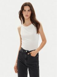Pieces Top Anora 17148788 Biały Regular Fit. Białe topy Pieces, xl, bez wzorów, z syntetyku, bez kołnierzyka, bez ramiączek. Za 49.99 zł.