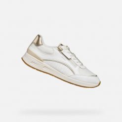 Buty GEOX D BULMYA Biały. Białe buty trekkingowe Geox, z materiału, bez zapięcia. Za 369.99 zł.