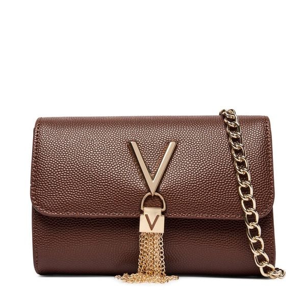 Torebka Valentino. Brązowe listonoszki Valentino, bez wzorów, bez dodatków. Za 349.99 zł.