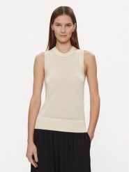 Tommy Hilfiger Sweter Md Lyocell Silk Blend Vest WW0WW40980 Żółty Regular Fit. Żółte swetry Tommy Hilfiger, xl, bez wzorów, z lyocellu, bez ramiączek. Za 309.99 zł.