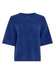 MOSS COPENHAGEN Sweter "Milania" w kolorze niebieskim rozmiar: M/L. Niebieskie swetry Moss Copenhagen, l, bez wzorów, ze splotem, bez ramiączek. Za 165.99 zł.